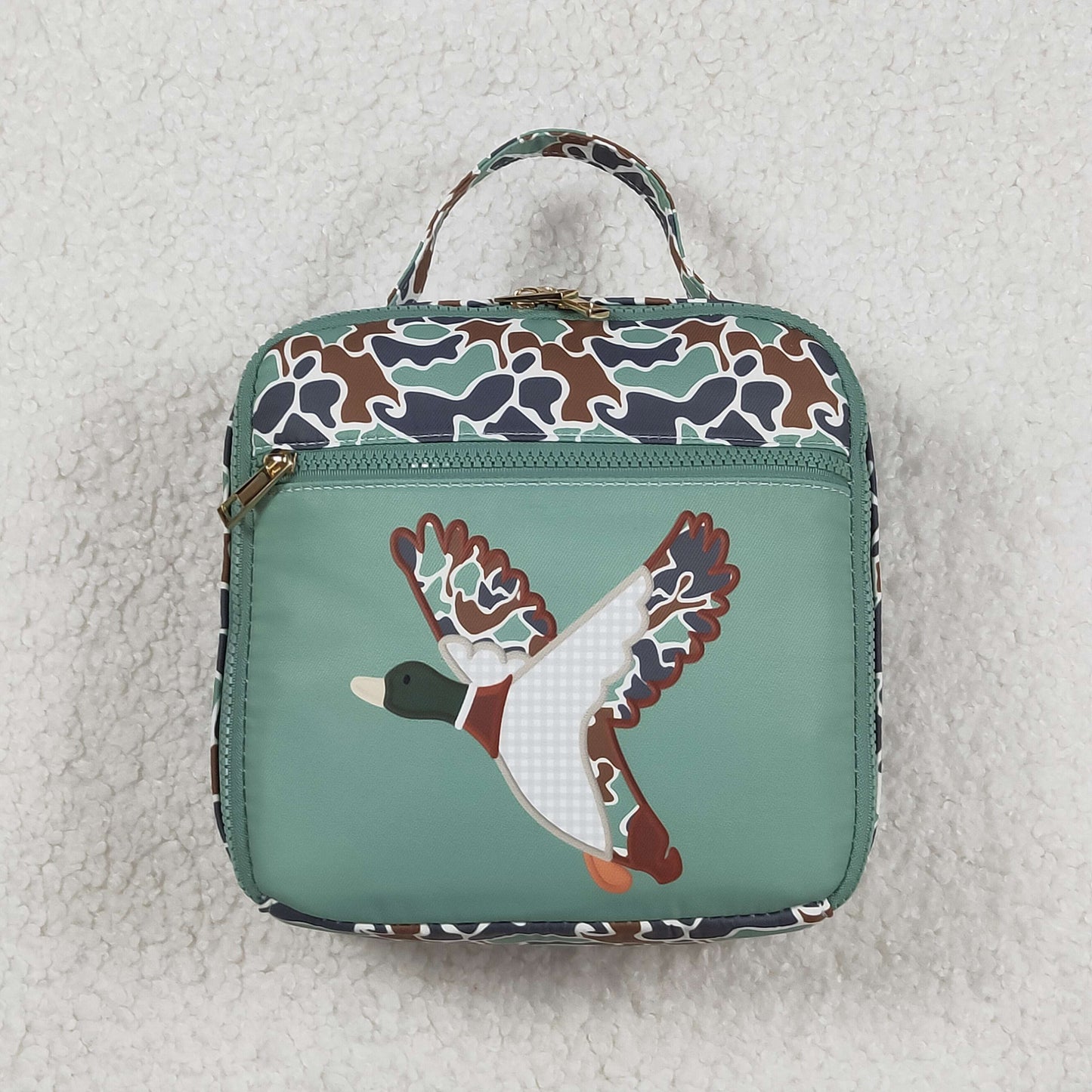 RTS NO MOQ（In Stock ) BA0270 Camouflage duck green lunch bag lunch box bag
