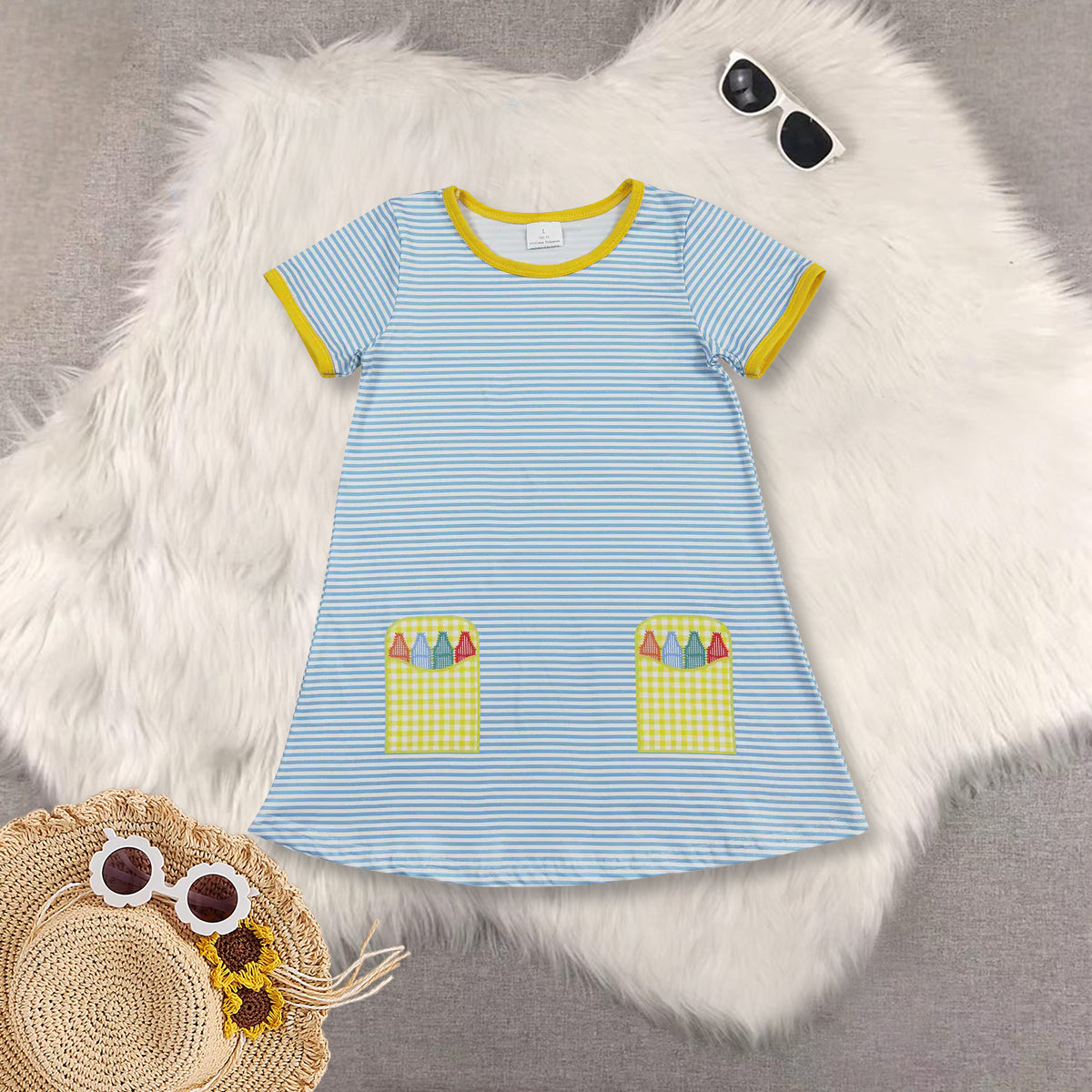 RTS baby girls clothes short Sleeve dress