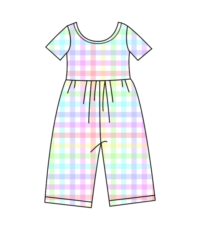 Custom summer baby girls clothes short sleeve jumpsuit and jumpsuit 3