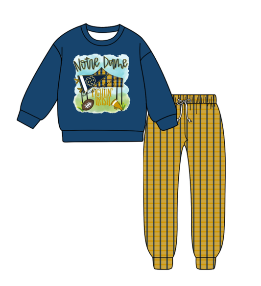 Custom moq 5 mix size milk silk summer teams baby boy clothes blue long sleeve pants sets-25.9.9