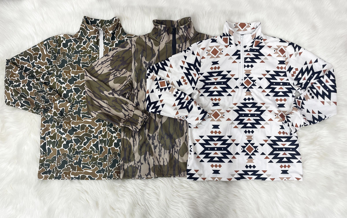 Custom moq 5 each style eta 6-7weeks baby boy clothes geometric camouflage long sleeve tops-25.7.24
