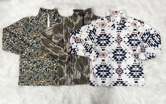 Custom moq 5 each style eta 6-7weeks baby boy clothes geometric camouflage long sleeve tops-25.7.24