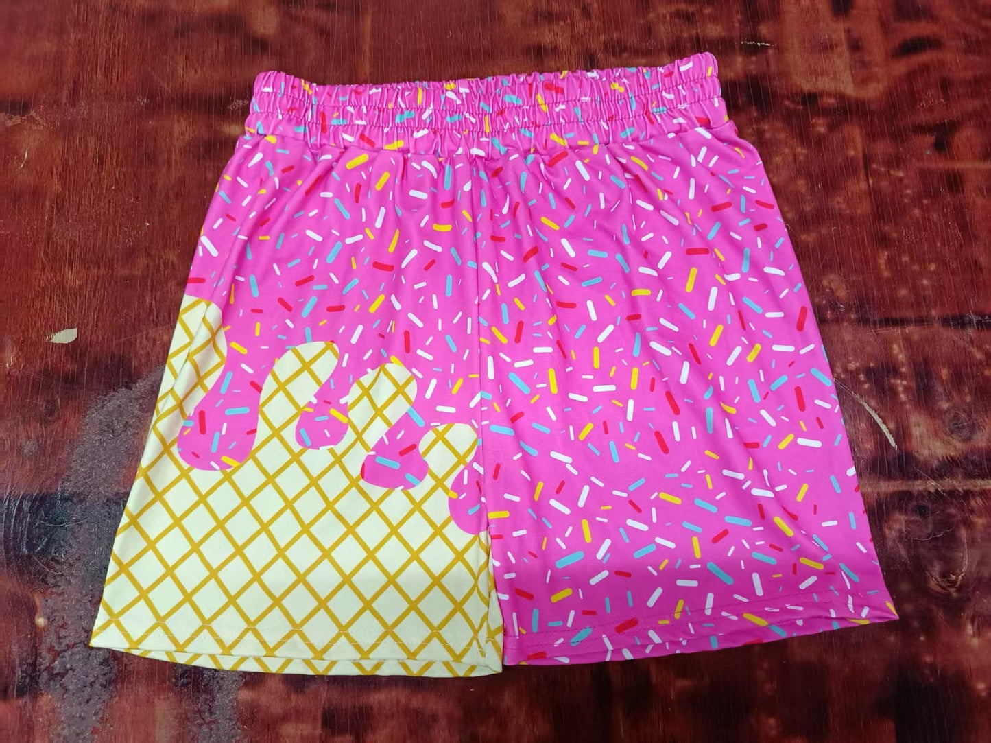 Custom moq 3 eta 6-7weeks kids clothes pink Beach Summer Shorts-25.5.12