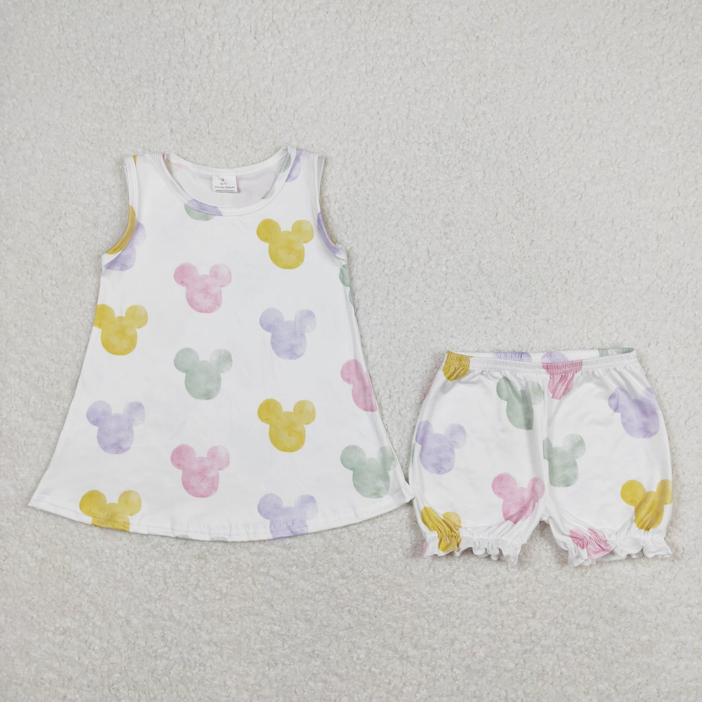 Cute Clothes GSSO0774 Baby Girls White Tunic Shorts Outfits Clothes Sets