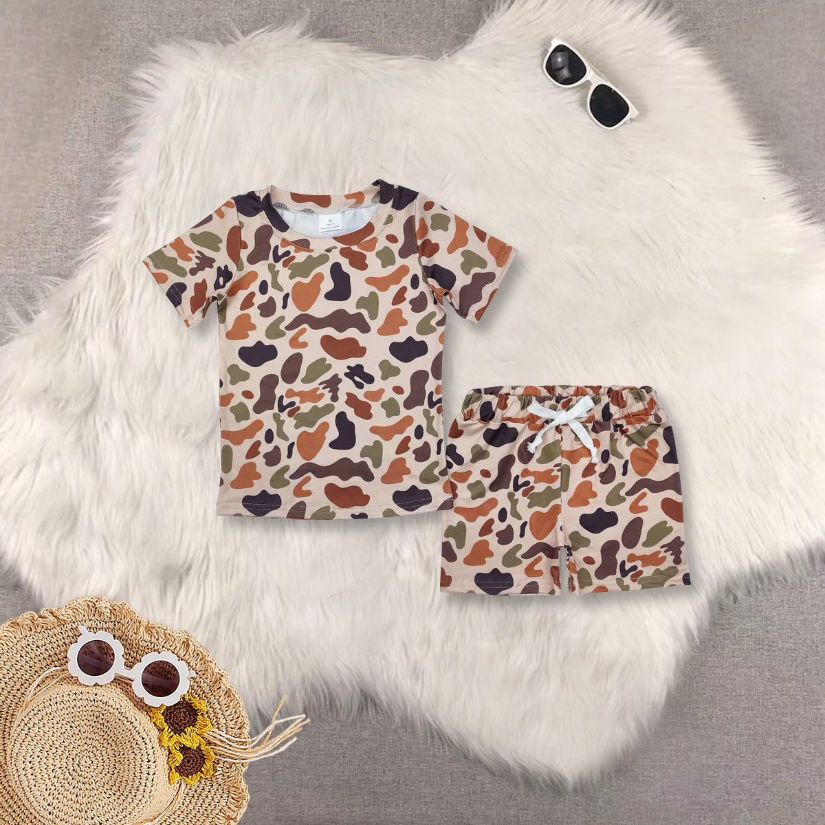 RTS NO MOQ baby boy Clothes short sleeve shorts Sets