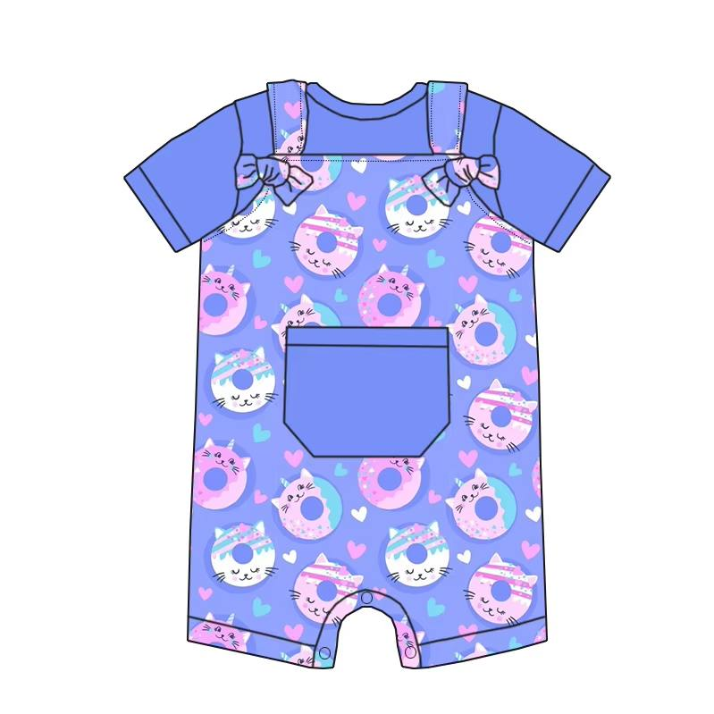 Custom moq 5 each style eta 6-7weeks baby girl clothes short sleeve romper 6-25.7.28