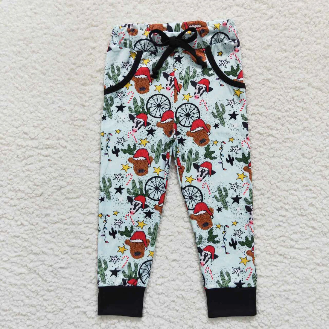 RTS NO MOQ Sibling Baby girls Boy clothes Summer Christmas long pants