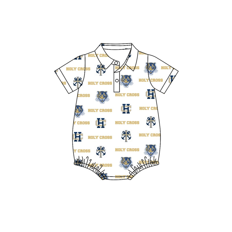 Custom moq 5 mix size milk silk eta 6-8weeks summer team blue baby girls clothes team sleeveless Maroon Letter Team Summer Series  Tiger Gold