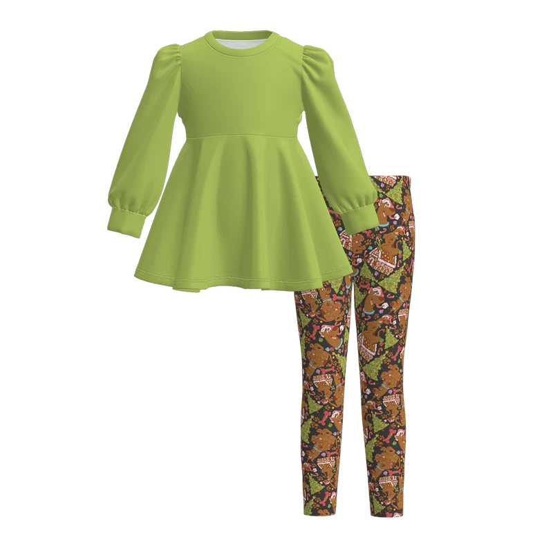 Custom moq 5 each style eta 6-7weeks baby girl clothes long sleeve pants sets 1 and sets 6-25.7.19