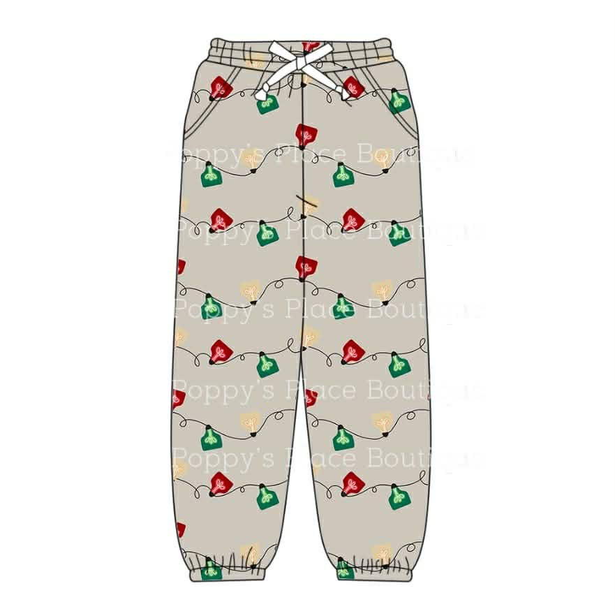 Custom moq 5 mix size milk silk Christmas holiday Adult Pants