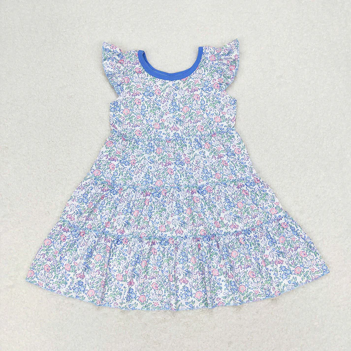 RTS NO MOQ Baby Girl Clothes Short-sleeved dress
