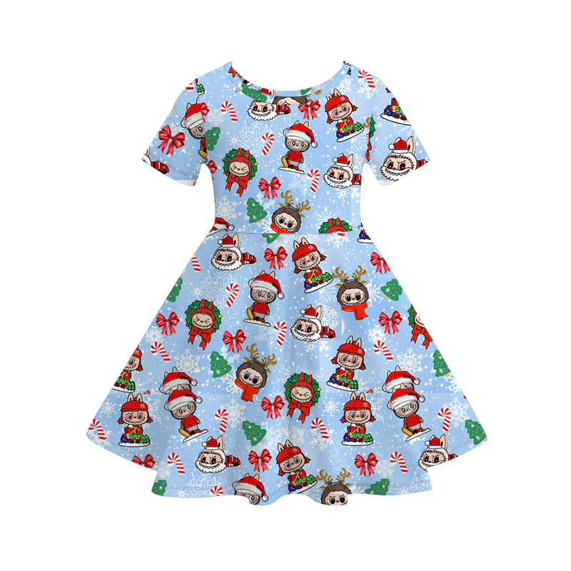 Custom moq 5 each style eta 6-7weeks milk silk baby girls summer short sleeves dresses 4-25.7.16