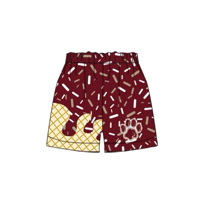 Custom moq 3 eta 6-7weeks ice cream drips Maroon color tops series