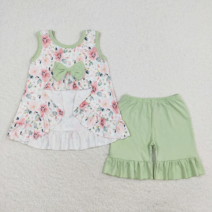 RTS no moq baby girls i love dad Short Sleeve Shorts sets dress romper