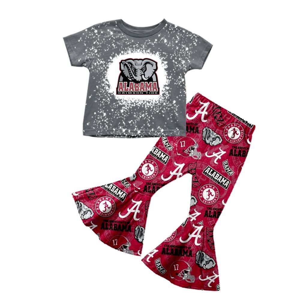 Custom moq 5 mix size milk silk eta 6-8weeks summer team gray brick red baby girls clothes team short sleeve pants sets-25.7.15