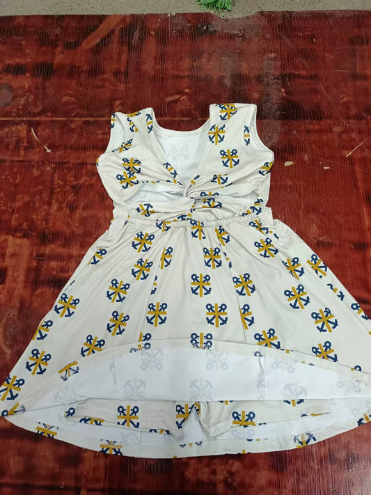 Custom moq 3 eta 6-7weeks baby girl clothes sleeveless dress