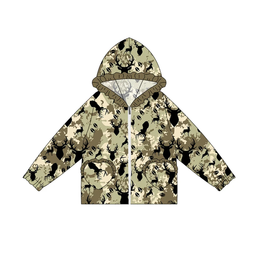 Custom moq 5 each style eta 6-7weeks baby girl clothes pocket deer head hooded long sleeve top-25.8.1