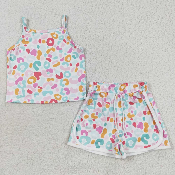 RTS NO MOQ baby girls Clothes short sleeve shorts Sets