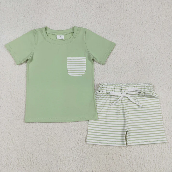 RTS NO MOQ baby boy Clothes short sleeve shorts Sets