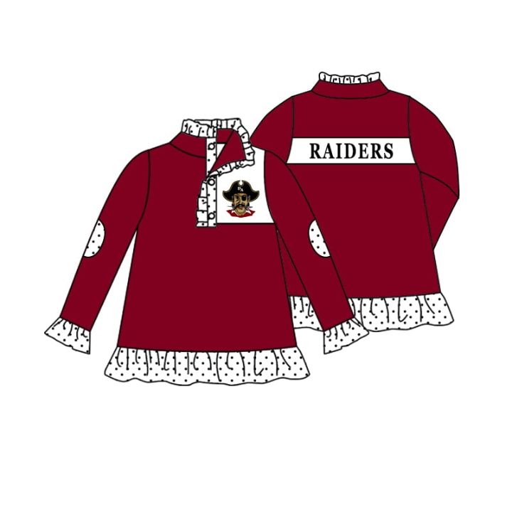 DeadlineDecember 4  custom no moq eta 6-8weeks Maroon Zipper Girls Jacket Pullover