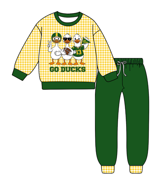 Custom moq 8 mix size milk silk summer teams baby girl clothes yellow and green long sleeve pants sets-25.9.30
