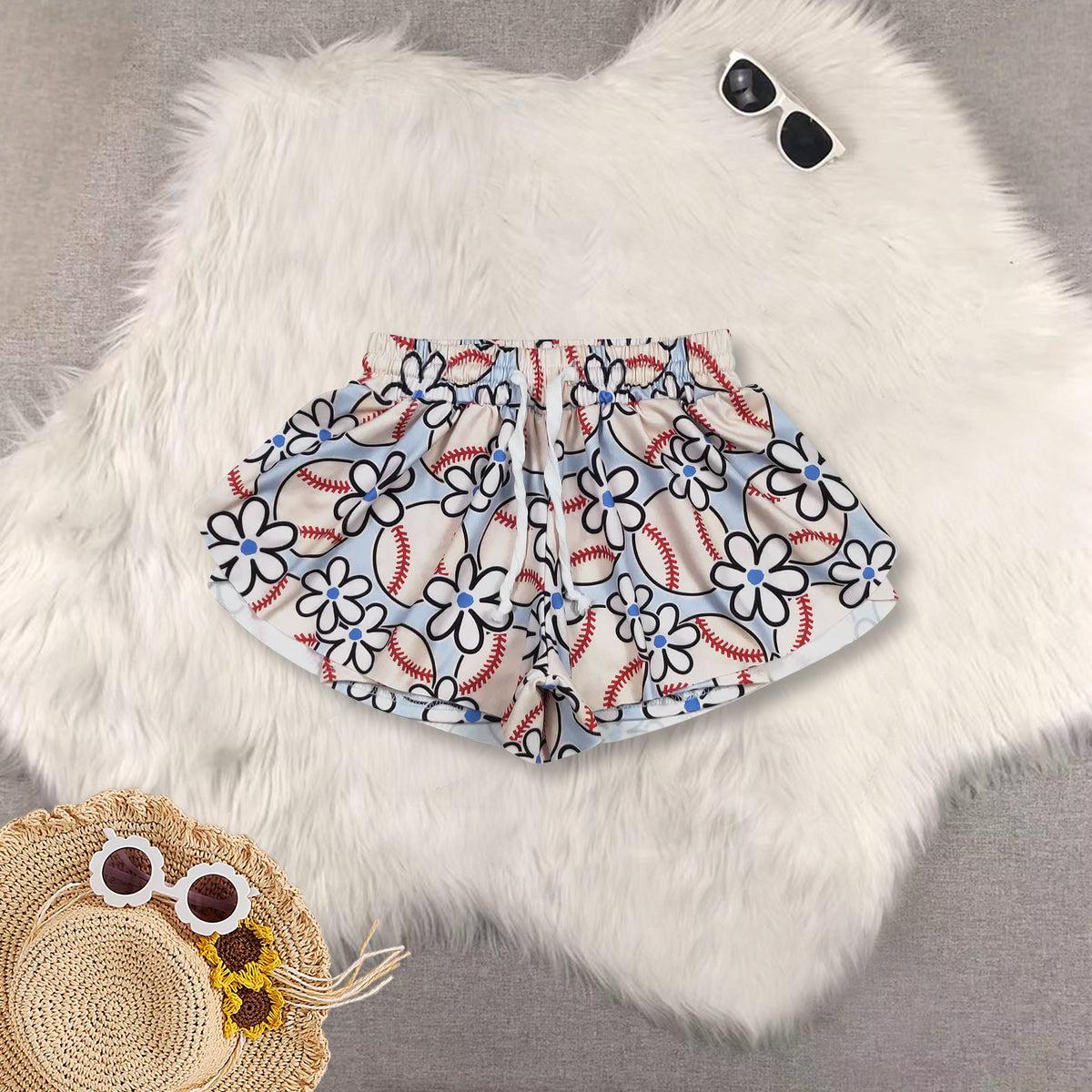 RTS NO MOQ baby girl clothes summer leopard floral shorts