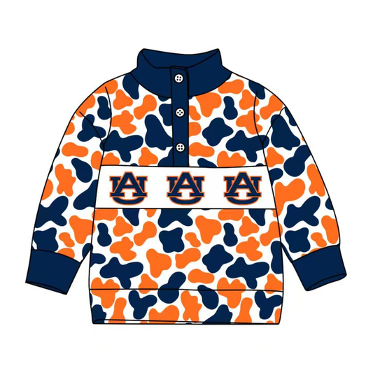 Custom moq 8 mix size milk silk summer team baby boys clothes camouflage long sleeve top-25.9.22