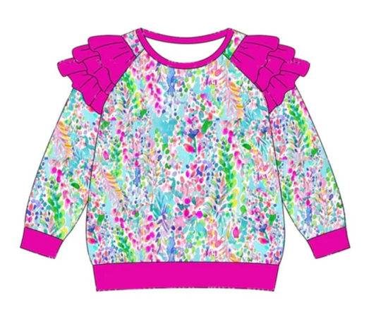 25.8.12 custom each style moq 5eta 4-6week Sibling Sisters baby girl rose red long sleeve top