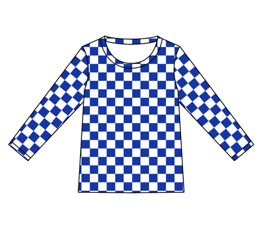 Custom moq 5 each style eta 6-7weeks baby boy clothes blue plaid long sleeve top-25.8.25