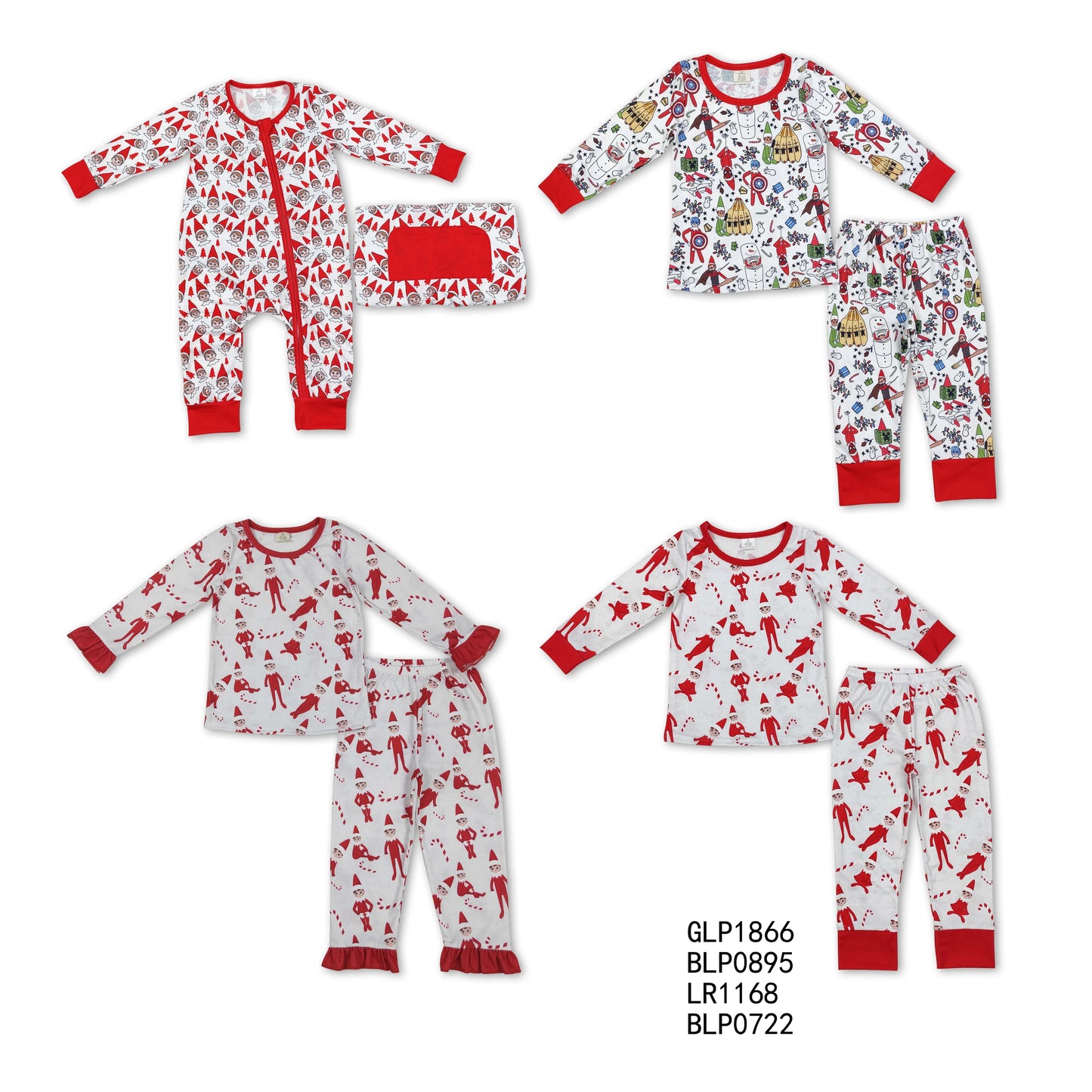 RTS NO MOQ Baby kid Christmas hat figurine red long-sleeved trousers suit & romper
