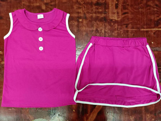 Custom moq 3 eta 6-7weeks baby girl clothes purple sleeveless skirt dress-25.5.12