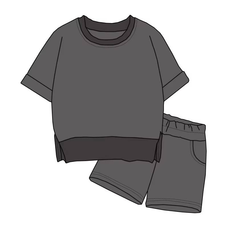 Custom moq 5 each style eta 6-7weeks baby girl clothes short sleeve shorts sets-25.7.24