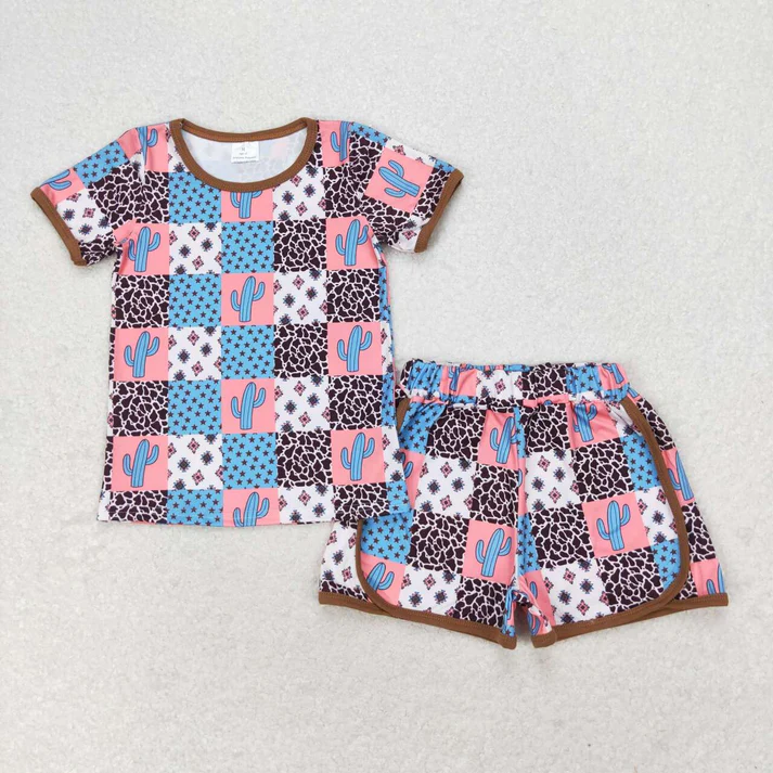 RTS baby girls clothes summer floral Short Sleeve Shorts sets