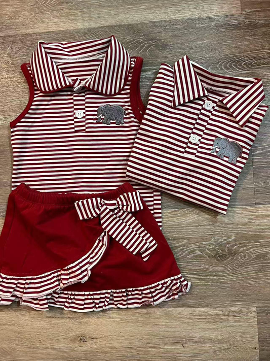 Custom moq 5 each style eta 6-7weeks baby girl clothes team Striped short-sleeved shorts suit