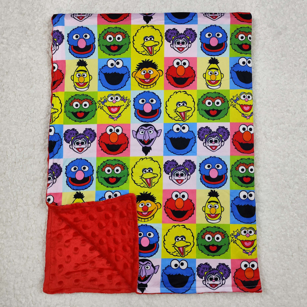 RTS NO MOQ（In Stock) BL0196 plaid red baby blanket
