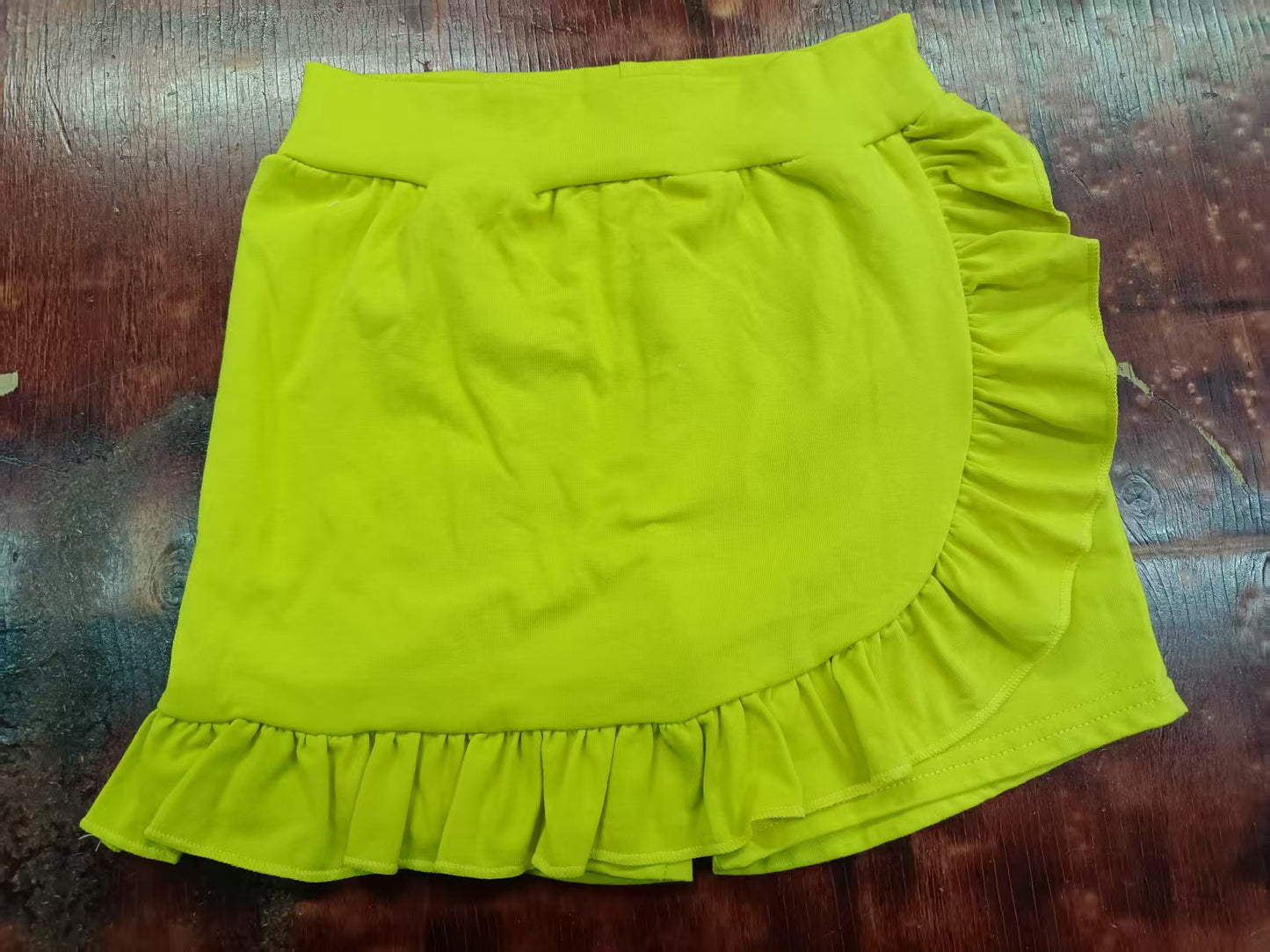 Custom moq 3 eta 6-7weeks baby kids clothes girls cotton green lace skirt-25.4.30