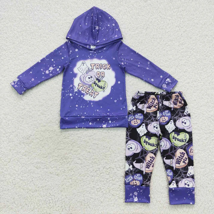 RTS NO MOQ Sibling Baby girls boy clothes hooded long-sleeved trousers suits