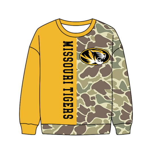 Custom moq 5 mix size milk silk summer team baby boys clothes camouflage long sleeve top-25.10.17