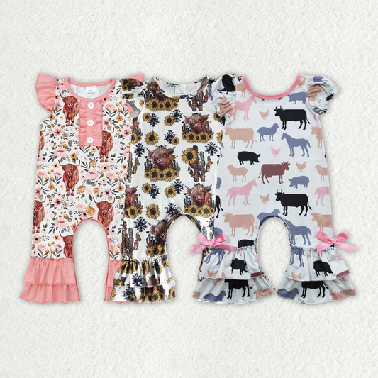 RTS NO MOQ Baby girls clothes Shorts Sleeve Romper Mixed Sizes