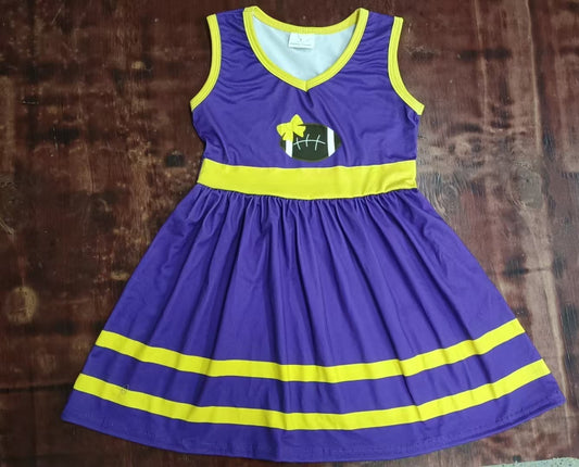Custom moq 3 eta 6-7weeks  Purple V-neck sleeveless dress with embroidered oval sphere pattern