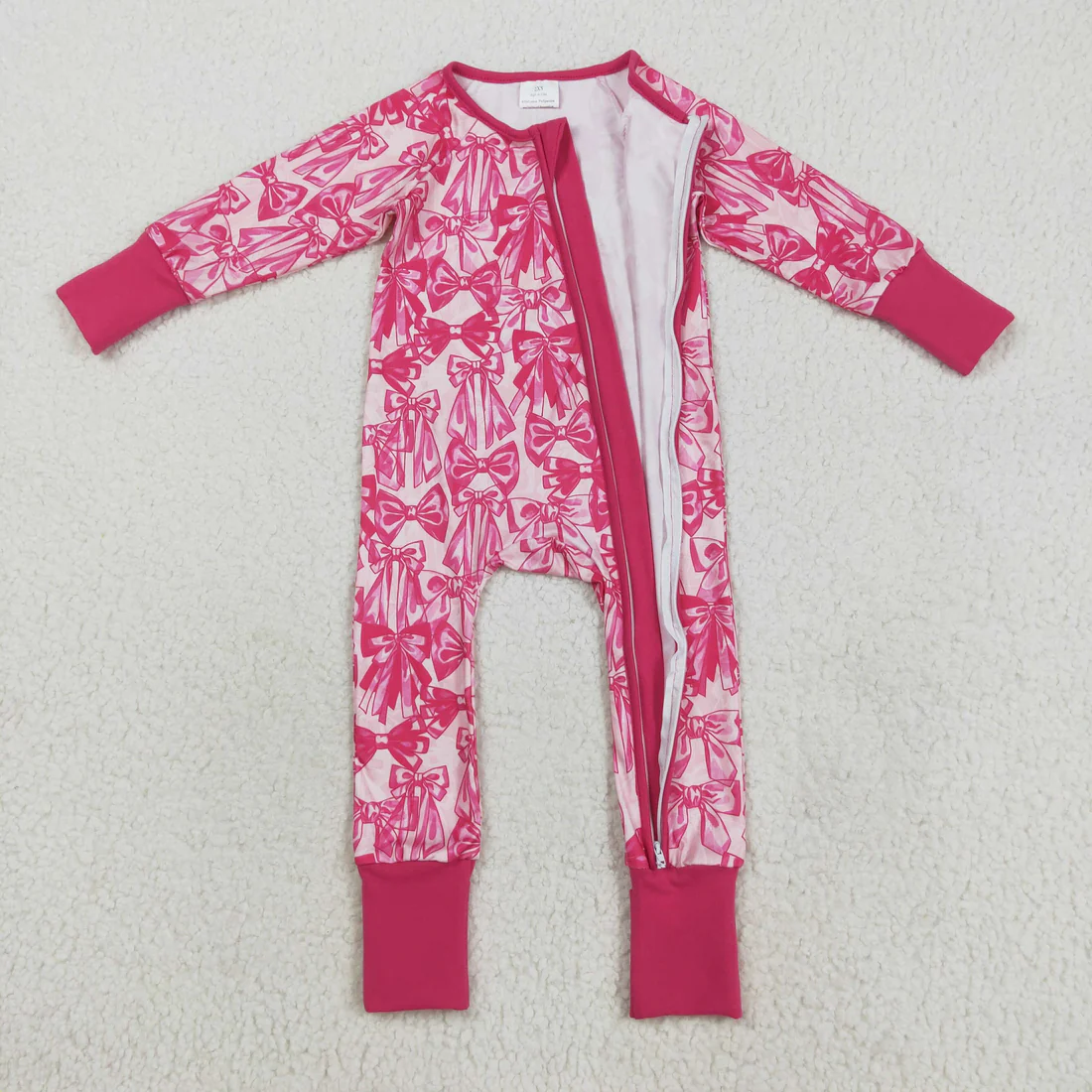 RTS NO MOQ Sibling Baby boy girls clothes bow long-sleeve rompers