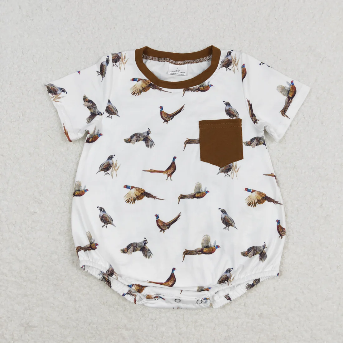RTS NO MOQ Sibling baby Boys clothes camouflage duck short sleeve rompers