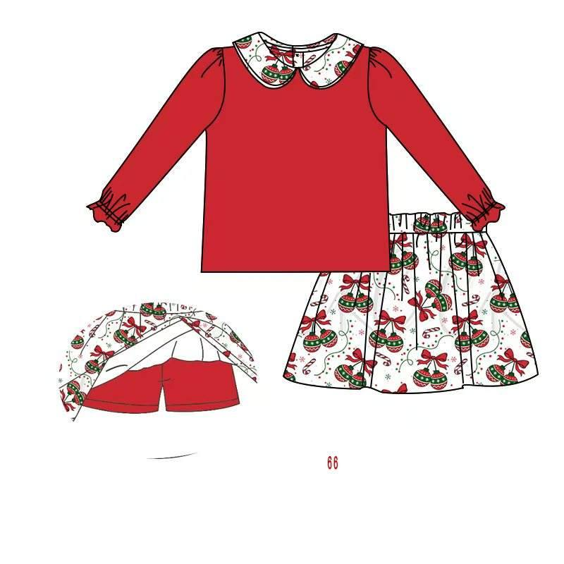 Custom moq 5 each style eta 6-7weeks baby girl clothes bow long sleeve pants sets and skirts sets-25.8.1