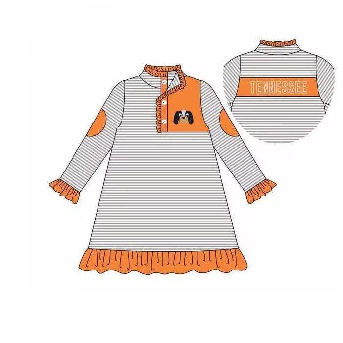 Custom  moq 5 tat about 6-8 weeks Lop Ear Dog Lace Skirt-Cuff Long Sleeve Dress
