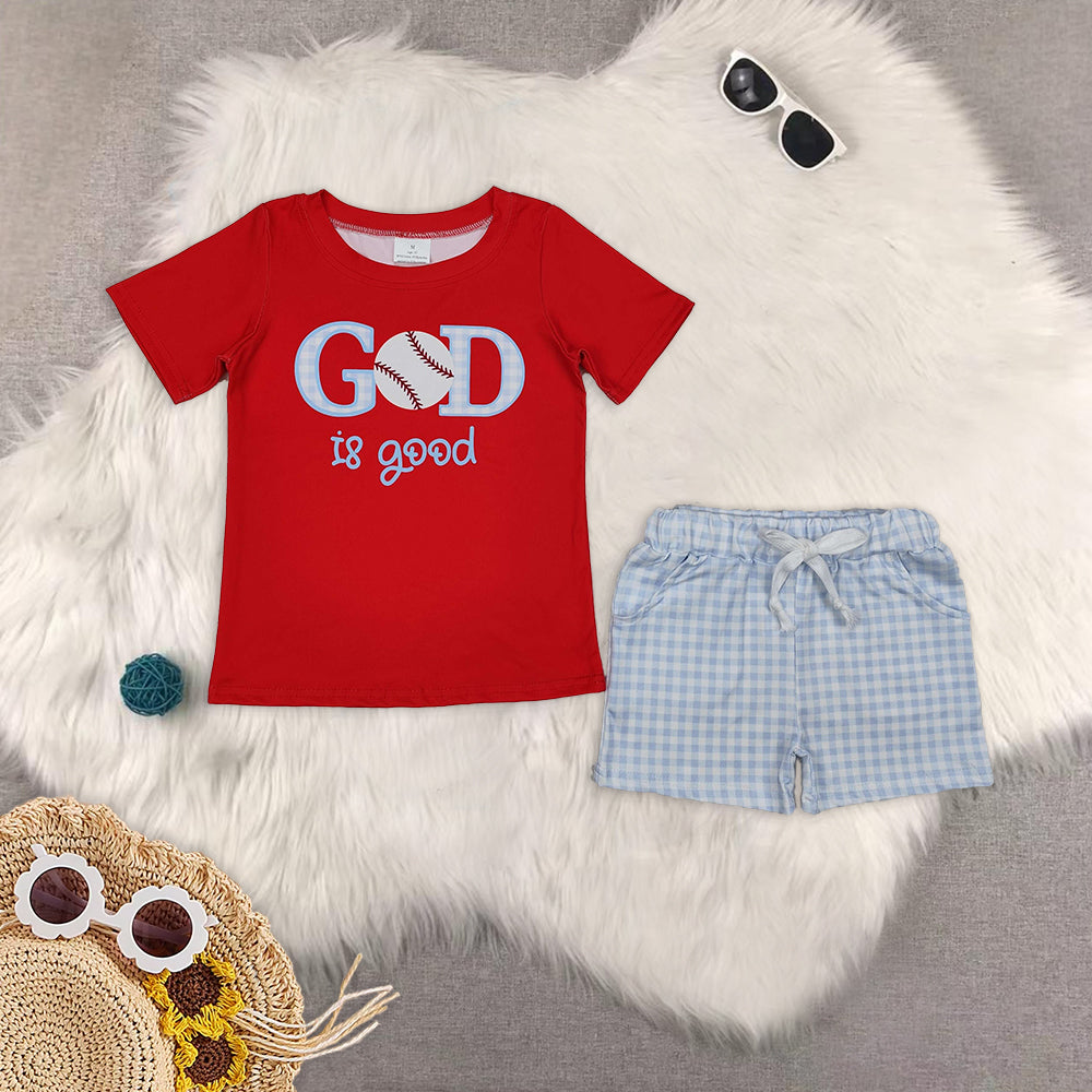 RTS NO MOQ boy clothes GOG IS GOOD short sleeve Clothes Sets romper