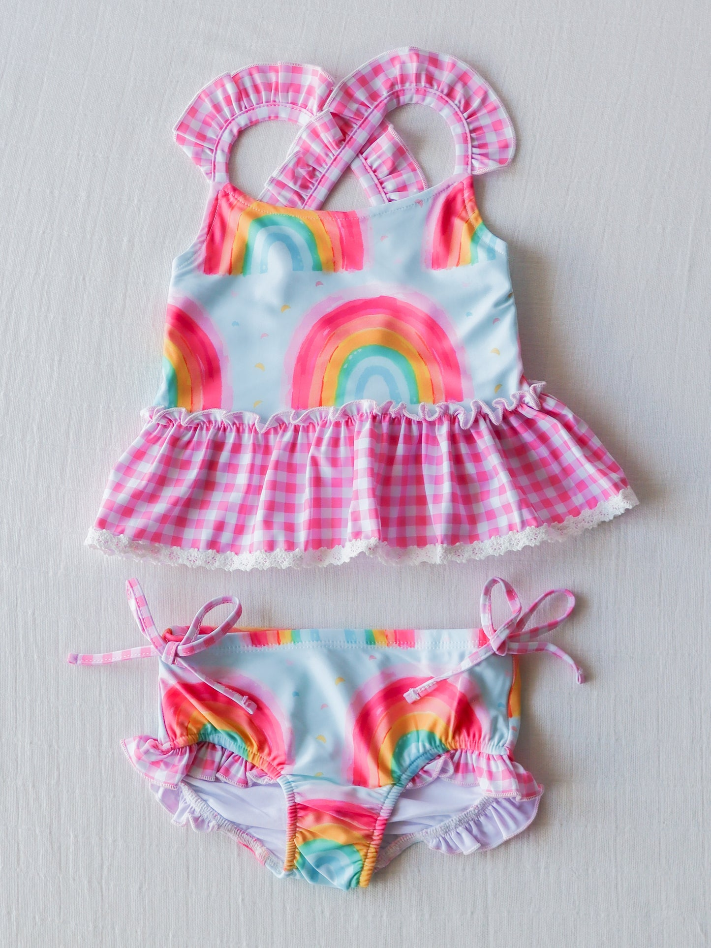 deadline time  MAY 9 Rainbow short-sleeved shorts swimsuit