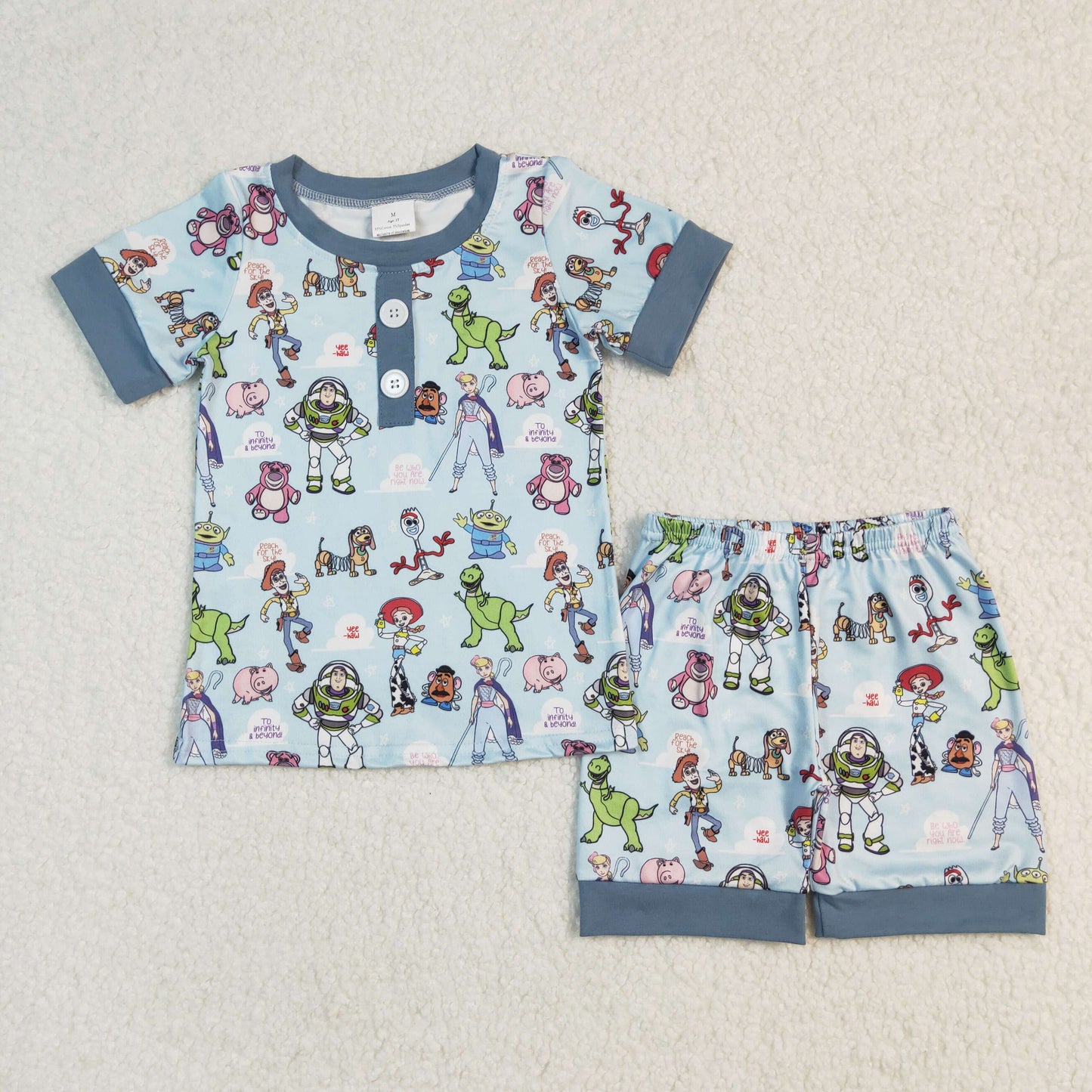 Cute Clothes  BSSO1247 Baby Boys Short Sleeve Shirt Shorts Pajamas