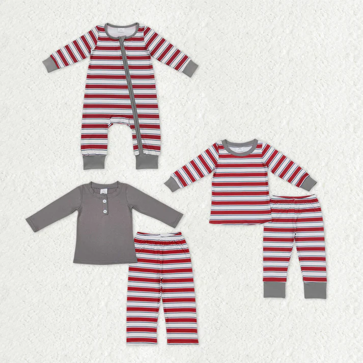 RTS NO MOQ Sibling Baby boy clothes long-sleved trousers suit & rompers