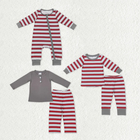RTS NO MOQ Sibling Baby boy clothes long-sleved trousers suit & rompers