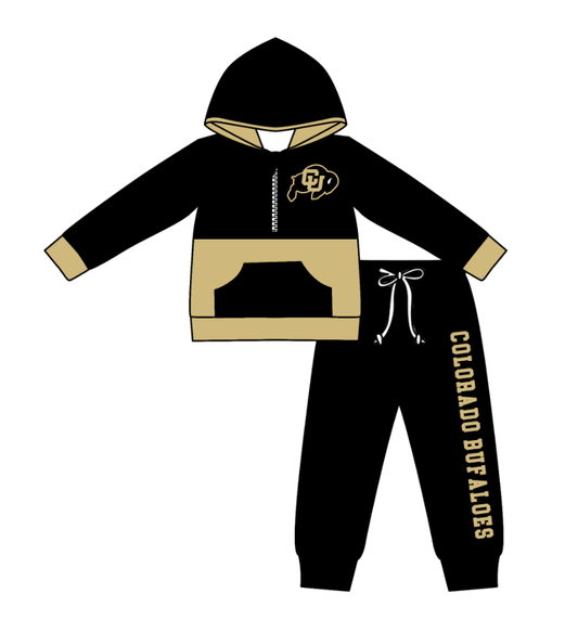 Custom moq 5 mix size eta 6-8weeks milk silk summer teams black baby boy clothes hooded long sleeve pants sets-25.10.27